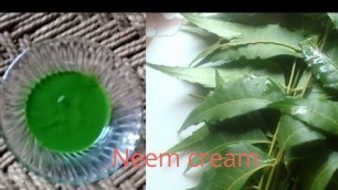 'DIY neem cream for pimple free and spotless skin|mathurya beauty channel'