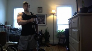 'Frugal Exercise Demo: Dumbbell Crossover Curls'