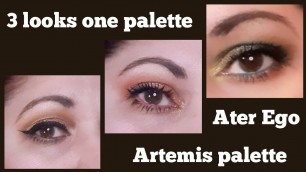 Three looks one palette #ALTEREGO #ARTEMIS #threelooksonepalette #makeuptutorial #makeupreviews