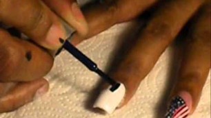 how to paint the american flag on your nails