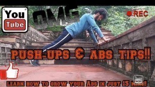 Some Basic push-ups & Abs exercises for beginners......Home workout (PT -1).  By Aryan pratap singh
