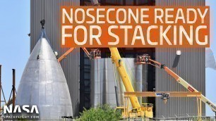 SpaceX Boca Chica - Nosecone Ready To Stack - Work On New Lot