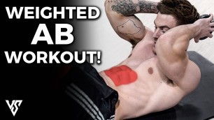 Weighted Ab Workout for More Defined Abs (DUMBBELL ONLY!)