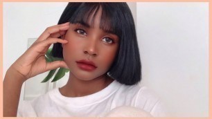 BLACK GIRL TRIES KOREAN ULZZANG SOFT BROWN MAKEUP 