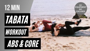 '12 MIN KILLER TABATA Workout For Strong ABS & CORE – No equipment | Tabata Songs'