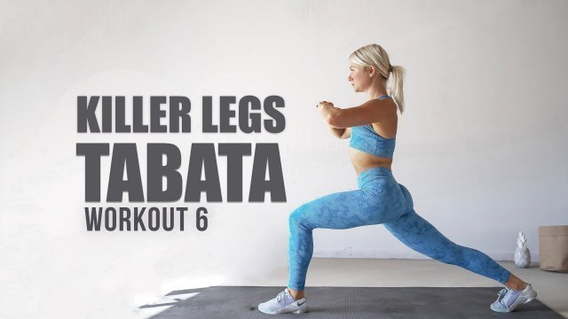 '20 MIN KILLER LEG WORKOUT - DAY 6 Tabata - Get strong, burn Calories HIIT with weights, dumbbells'