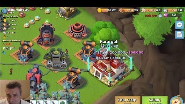 1.6M Karargah Sağlığı ve 9 Mavili Ada HQ Health Boom Beach Türkçe