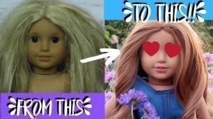 Customizing An Old American Girl - Eye Swap/ Makeup/Wig And More!