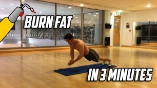 '3 Minute Home Fat Burning Tabata Workout - No Equipment Required (Follow Along)'