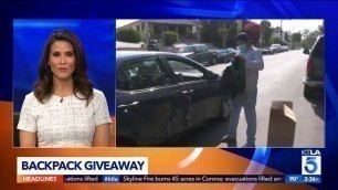 KTLA Backpacks for School Children - August 14, 2020
