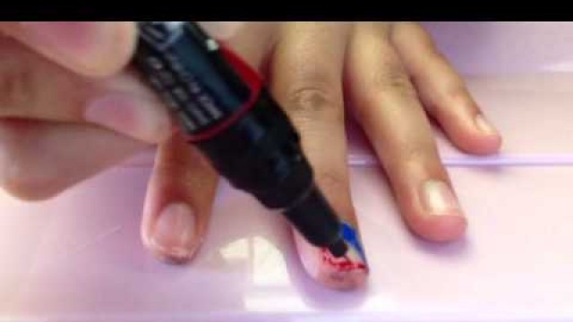 American nail art tutorial