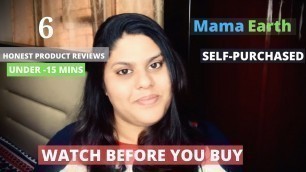 'MAMAEARTH PRODUCTS | MOST HONEST REVIEW | Priya Beauty Channel'