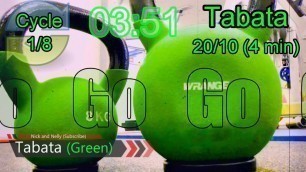 'Tabata Workout Music with Timer - (4 min) - 20/10 - GREEN EDITION'