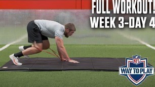 '14-Minute NFL Focused Home Workout! | Week 3, Day 4'