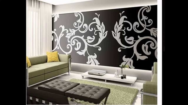 Black Wallpaper decor ideas living room
