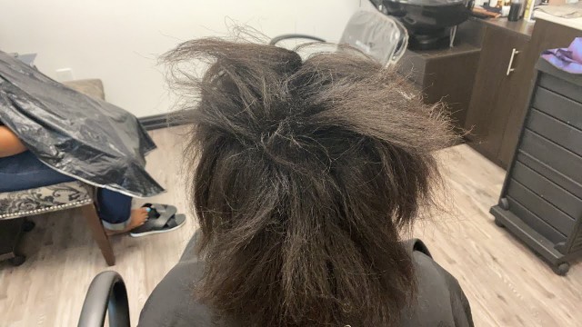 Relaxing hair after braids