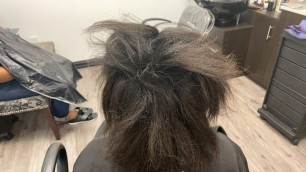 Relaxing hair after braids