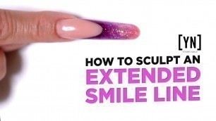 How to Easily Sculpt Extended Smile Lines | Acrylic Nails