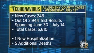 Allegheny Co. Health Dept. Reports 246 New Coronavirus Cases