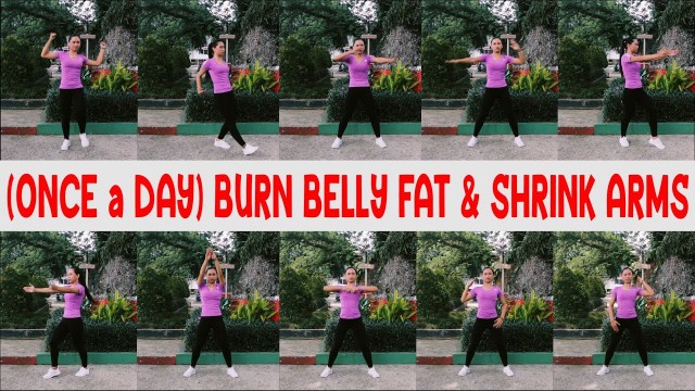 '10 (ONCE a DAY) BURN BELLY FAT & ARMS AEROBIC TABATA WORKOUT'