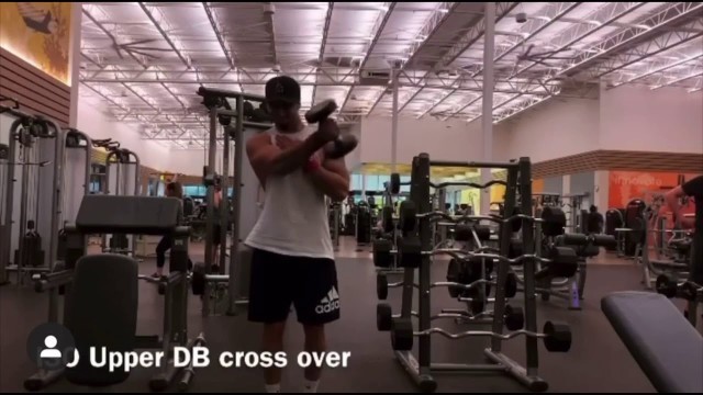 'Dumbbell upper chest crossovers'
