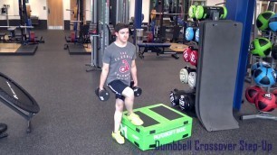 'Dumbbell Crossover Step-Ups'