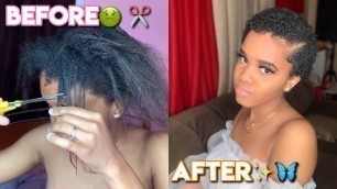 BIG CHOP ON 4B/4C HAIR | STARTING MY NATURAL HAIR JOURNEY *emotional*