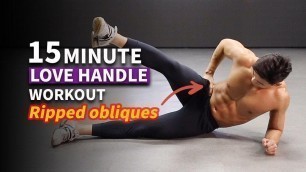 'GET RID OF LOVE HANDLE (No Gym Oblique Tabata)ㅣ러브핸들 없애는 15분 타바타 복근 운동'