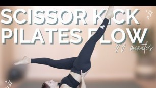 'SCISSOR KICK MAT PILATES WORKOUT // follow along Pilates workout to get up into scissor kicks'