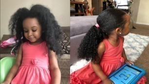 How I moisturize my toddler hair and products I use for hair growth