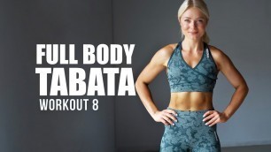 '20 MIN ADVANCED Full Body HIIT TABATA Workout - DAY 8 - no equipment'