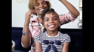 Mom and Daughter using Alodia's Twist & Braid Out Kit