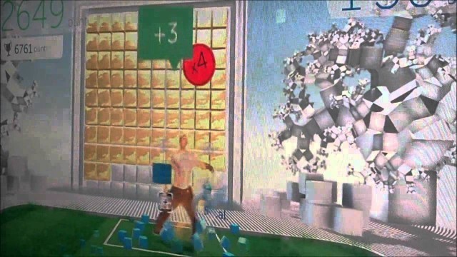 'KINECT -YOUR SHAPE FITNESS - VIRTUAL SMASH HARD- TECHNO sound'