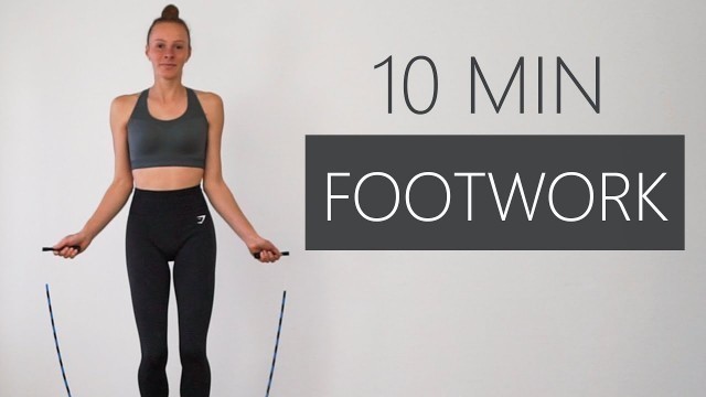 '10 MIN JUMP ROPE WORKOUT - FOOTWORK // ONLY JUMPING / no crosses & doubles'