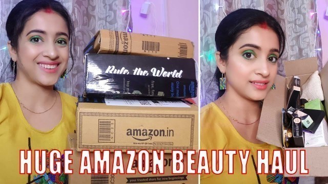 'HUGE Amazon Beauty Haul | MAKEUP & SKINCARE | Smart Beauty channel | samrat&priya | BENGALI VLOG ||'