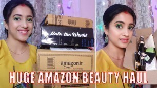 'HUGE Amazon Beauty Haul | MAKEUP & SKINCARE | Smart Beauty channel | samrat&priya | BENGALI VLOG ||'