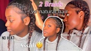 Two Braids On Natural Hair| Amazing Beauty Hair