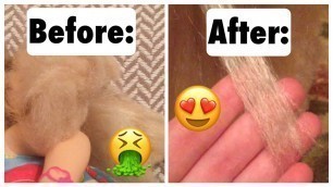 How To Fix Frizzy Doll Hair! Works For Baby Alive And American Girl Dolls!
