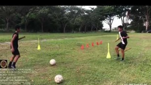 'Football workout,passing control and drills ball'
