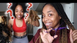 Taking down my knotless braids! (length check + FULL haircare update)