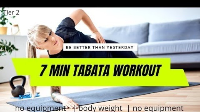'7MIN TABATA WORKOUT | core work | bodyweight'