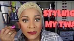 How To  Style Short Bleach Blonde Curly Hair With Natural Hair  Care Products