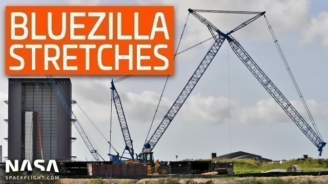 SpaceX Boca Chica - Bluezilla Stretches Its Limbs - Boca Drive Past
