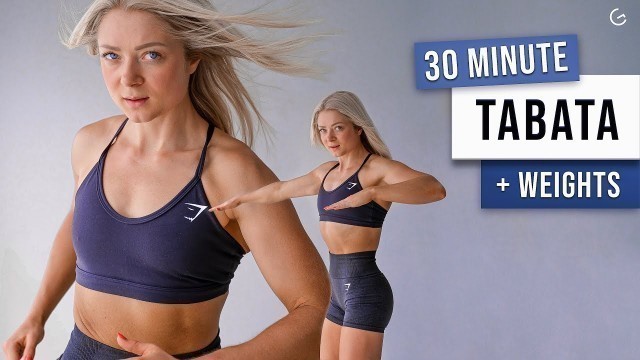 '30 MIN INTENSE TABATA MIX! Full Body HIIT Workout with Dumbbells, No Repeat - Tabata Songs'