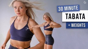 '30 MIN INTENSE TABATA MIX! Full Body HIIT Workout with Dumbbells, No Repeat - Tabata Songs'