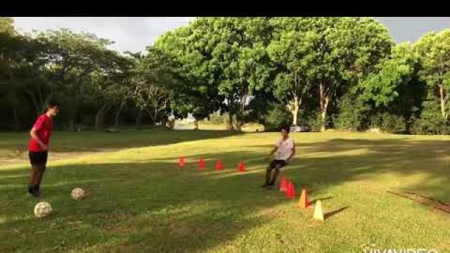 'football workout, passing ball drills and control'