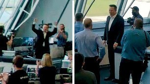 Elon Musk’s reaction/celebration of historic SpaceX's launch of Human Crew Dragon Demo-2
