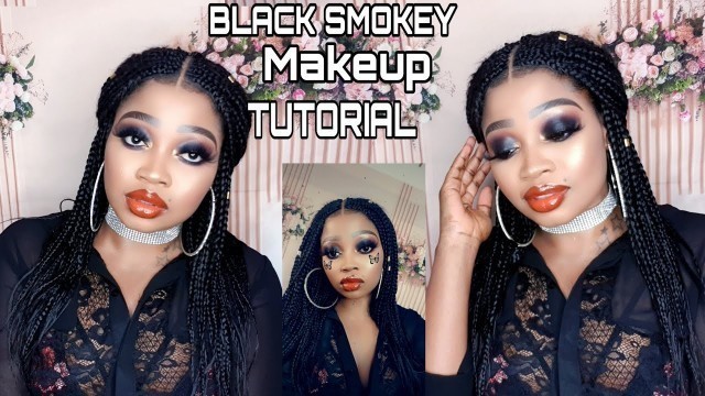 BLACK Smoke EYES Makeup TUTORIAL/ makeup class For Beginners