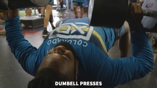 'Gelen Robinson Dumbbell Presses: RugbyTown Crossover ACADEMY Week 9 3-22-21'