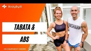 '30 Min Bodyweight Tabata HIIT & Ab Workout 4 | NO EQUIPMENT | July Fitness Challenge | BodyByJR TV'